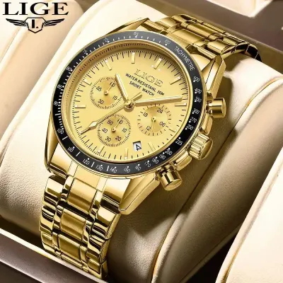 LIGE Fashion Luxury Quartz Man Watch 